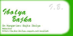 ibolya bajka business card